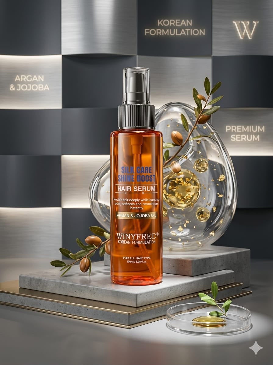 Winyfred Silk Care Shine Boost Hair Serum — Argan & Jojoba Oil
