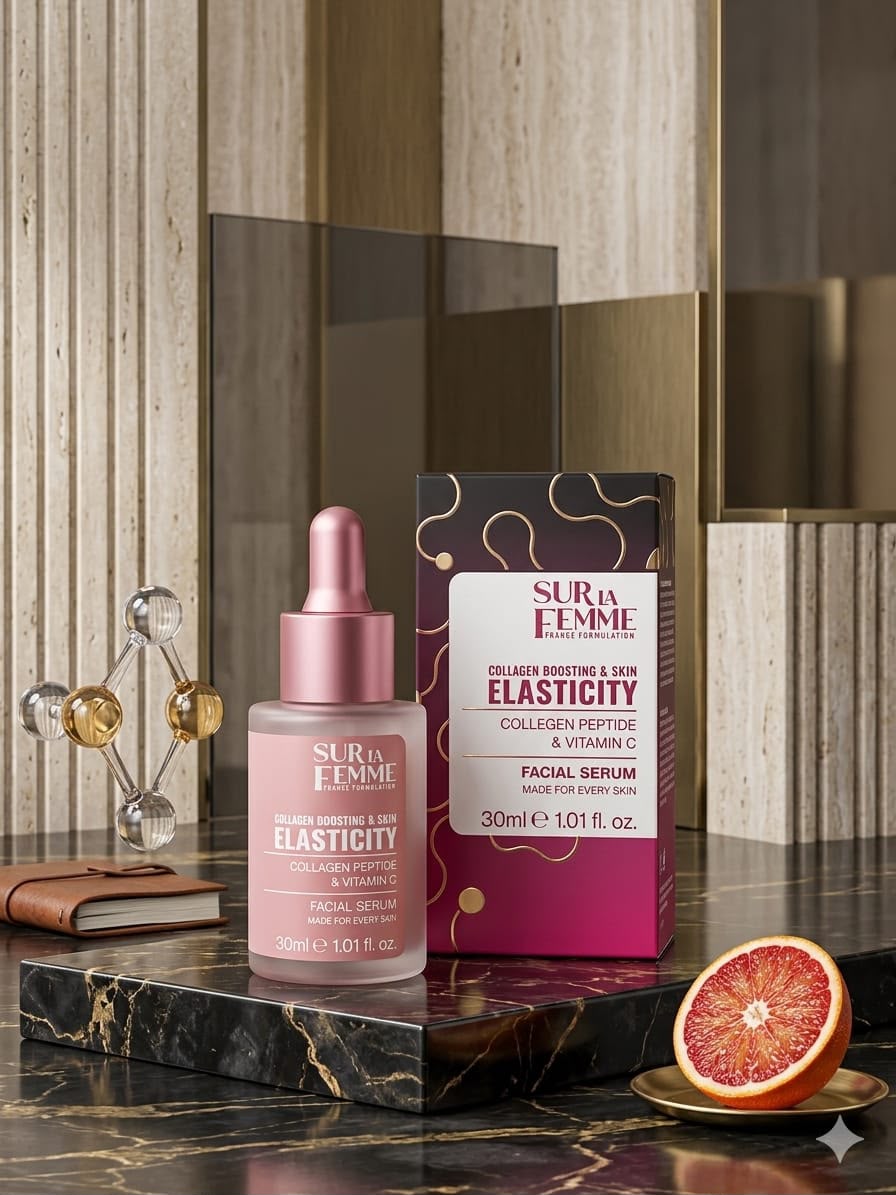Sur La Femme Elasticity Facial Serum box and bottle